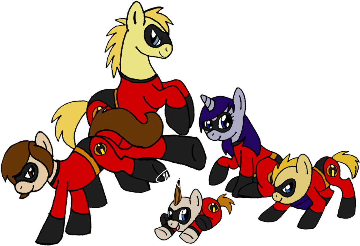 You Can Click Above To Reveal The Image Just This Once, - Incredibles My Little Pony (1280x914), Png Download