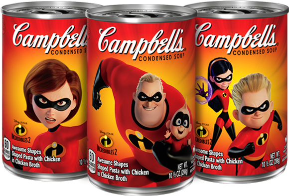 Campbells Condensed Chicken Noodle Disney•pixar Incredibles - Incredibles 2 Campbell's Soup (626x440), Png Download