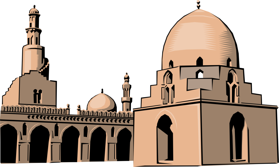 Islamic Mosque Muslim With Minarets - Transparent Vector Muslim (1169x700), Png Download