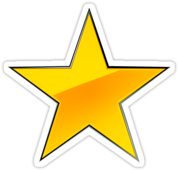 Clip Arts Related To - Gold Star Sticker Clipart (375x360), Png Download