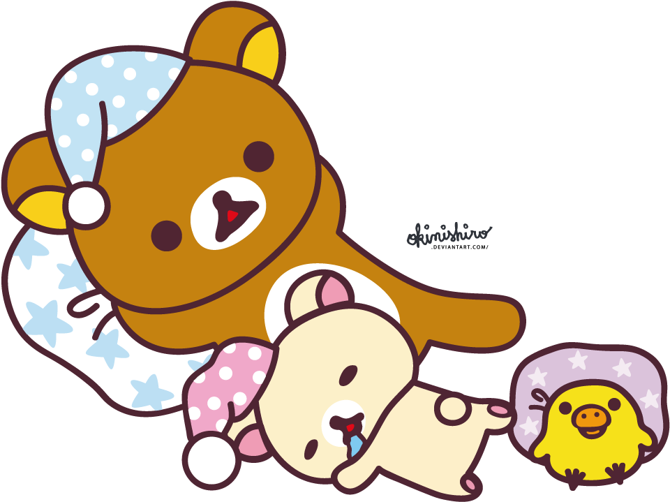 Vector] Rilakkuma, Korilakkuma, Kiiroitori By - Rilakkuma Y Korilakkuma (1004x762), Png Download