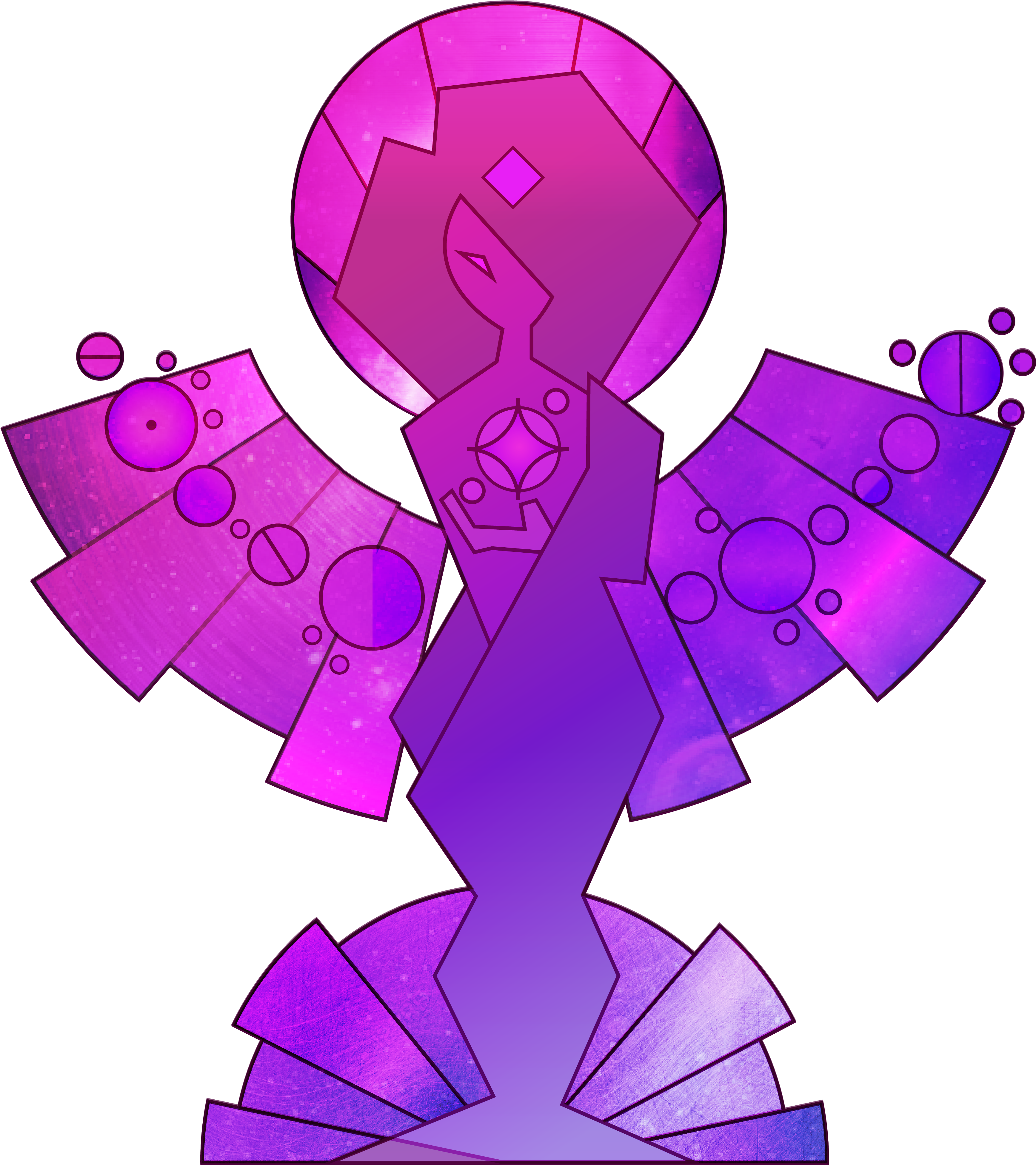 Fanartso I Tried Making My Own Diamond Mural Art - Diamante Morado Steven Universe (5311x6202), Png Download