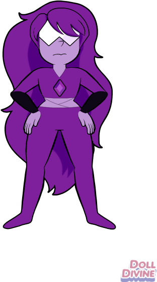 Purple Diamond - Steven Universe Fanon Purple Diamond (400x600), Png Download