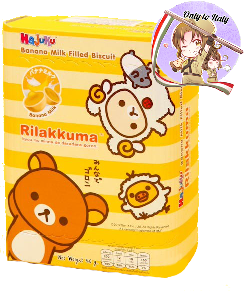 Rilakkuma Banana Milk Filled Biscuits - Rilakkuma Biscuits (530x530), Png Download