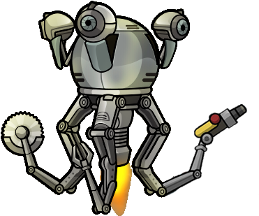 Mister Handy - Мистер Помощник Fallout Shelter (400x382), Png Download