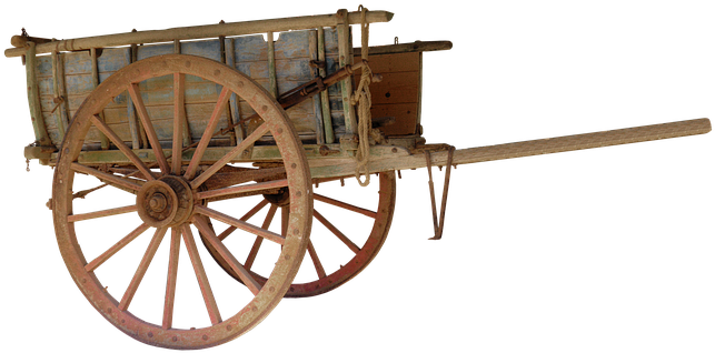 Cart, Wooden Barrow, Handcart, Dare - Wagon Png (668x340), Png Download