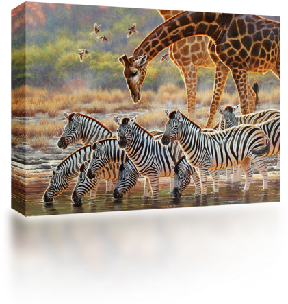Watering Hole - Art (500x500), Png Download
