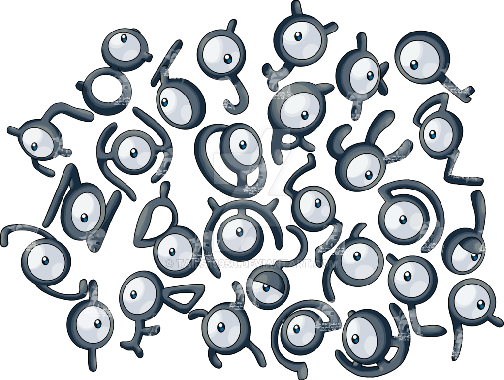 Donderdag 23 Juni - Unown Pokemon Art (1024x772), Png Download