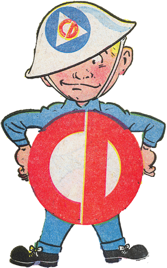 In A Time When Americans Feared Nuclear Threat From - Mr Civil Defense (351x550), Png Download