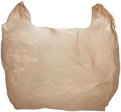 Plastic Bag Brown - Brown Plastic Grocery Bag (534x401), Png Download