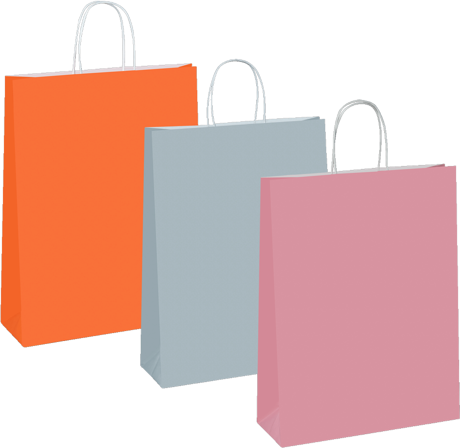 Paperpak Coloured Carry Bags - Paper (1000x1000), Png Download