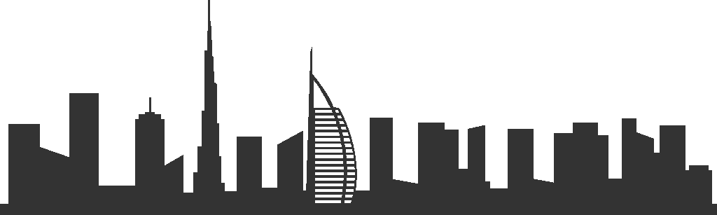 Hr Consultants - Uae Skyline Png (1024x307), Png Download
