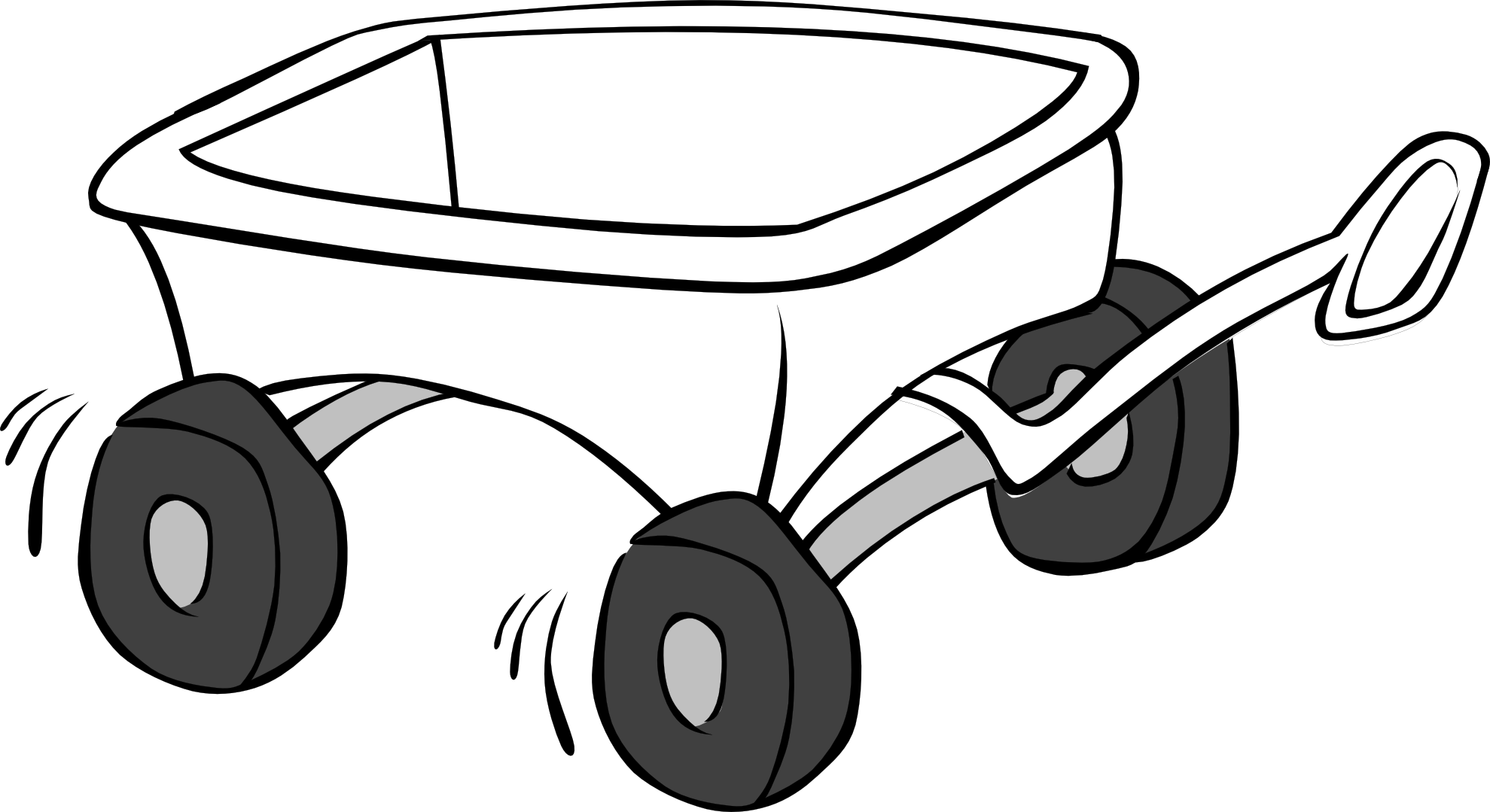 Wagon Clipart - Colouring Pic Of Wagon (1979x1079), Png Download