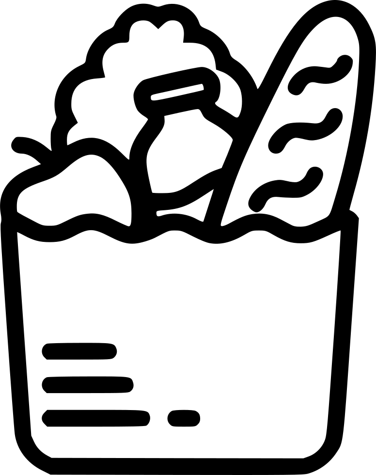 Grocery Bag - - Grocery Bag Icon Transparent (776x980), Png Download