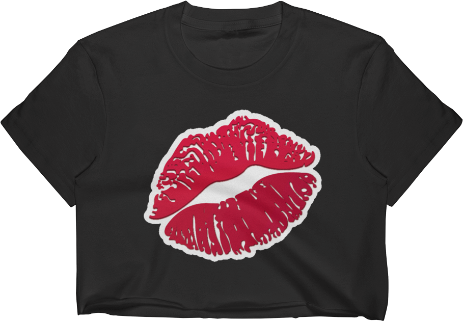 Emoji Crop Top T Shirt - Geschenk-tasche Der Lippen72marketing Rosa Große Geschenktüte (1000x1000), Png Download