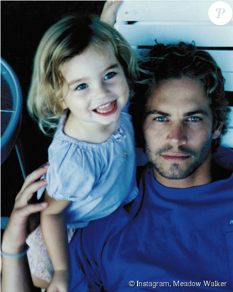 Meadow Walker Avec Son Père Paul Walker - Paul Walker Daughter Young (950x600), Png Download
