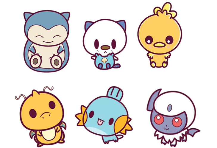 Pokemon Characters Png Pic - Cute Kawaii Pokemon Character (869x509), Png Download