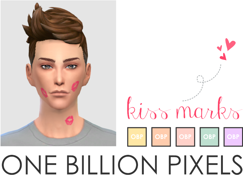 Please Wait For 5 Seconds - Sims 4 Kiss Marks (795x607), Png Download