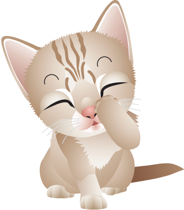 Kids Cute Kitten Wall Sticker - Belated Happy Birthday Sister In Law (374x426), Png Download