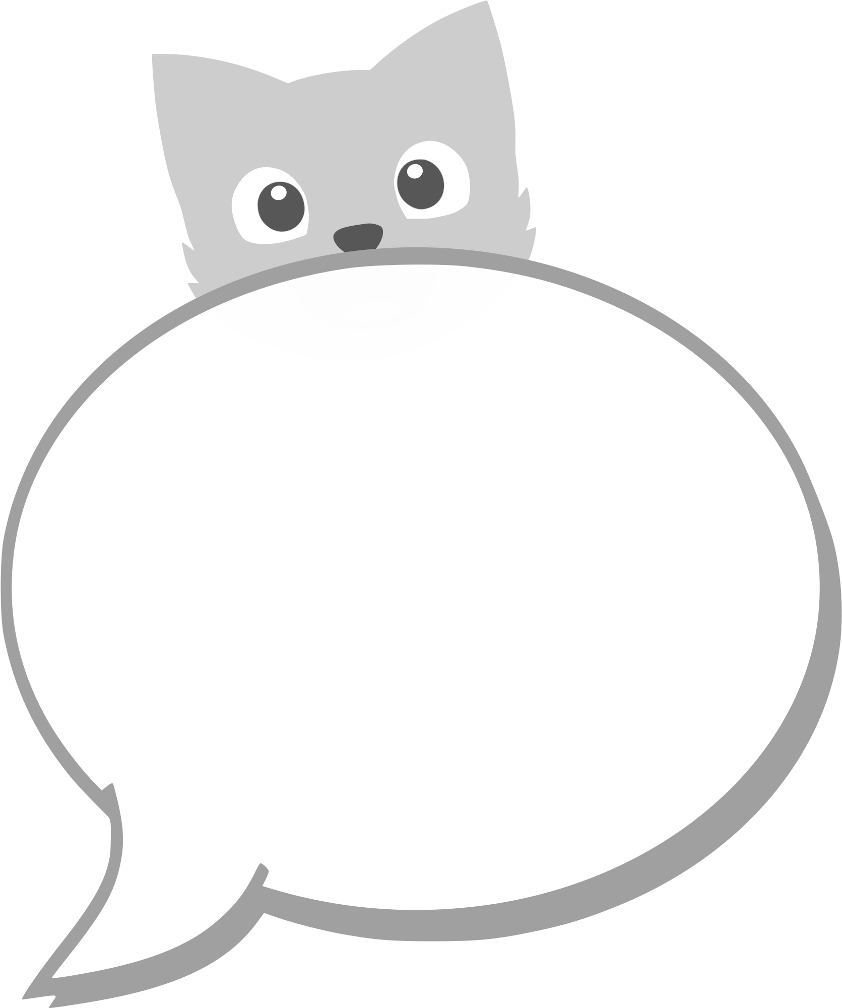 Speech Balloon Drawing Comics Whiskers - Cute Speech Balloon Png (625x750), Png Download