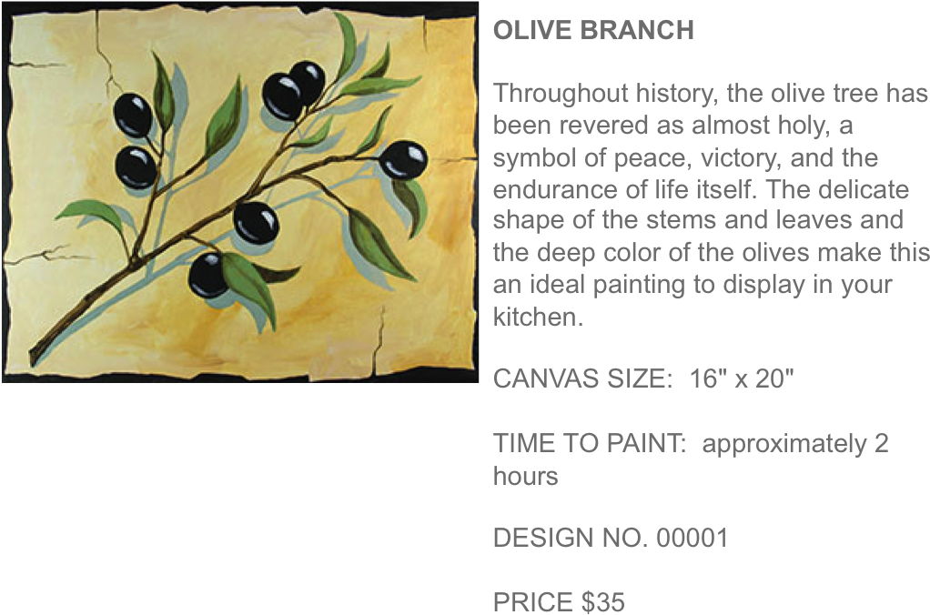 Olive Branch Popup Paint Studio - Painting (1051x682), Png Download