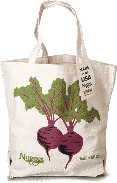 Nugget Markets Cavas Grocery Bag - Shopping Bag (393x616), Png Download