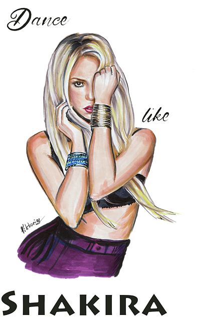 Shakira T - Shakira Illustration (510x700), Png Download