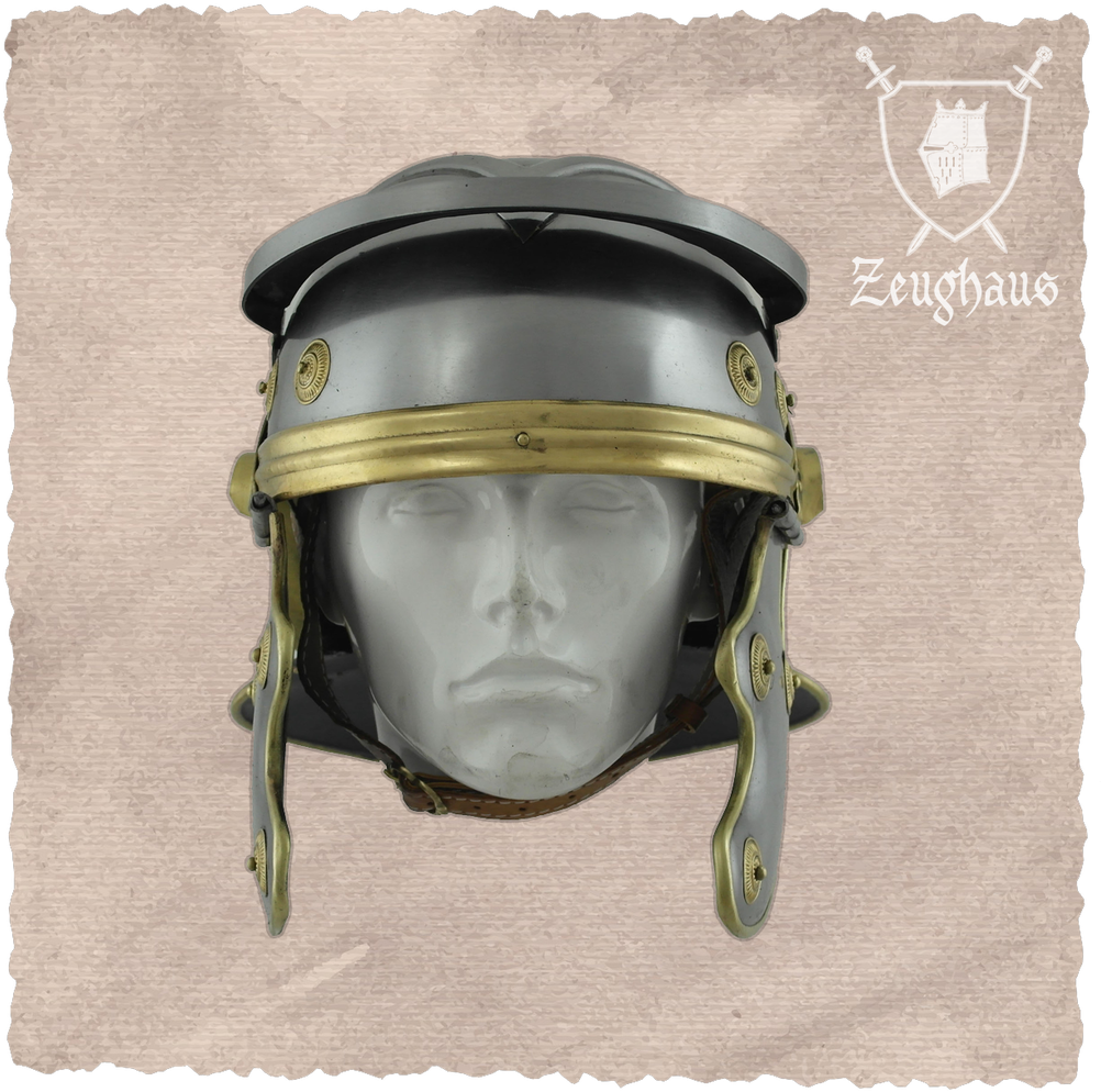 Roman Trooper Helmet , Polished Big Picture-0 - Beckenhaube Mit Visier Brüniert (1024x1024), Png Download