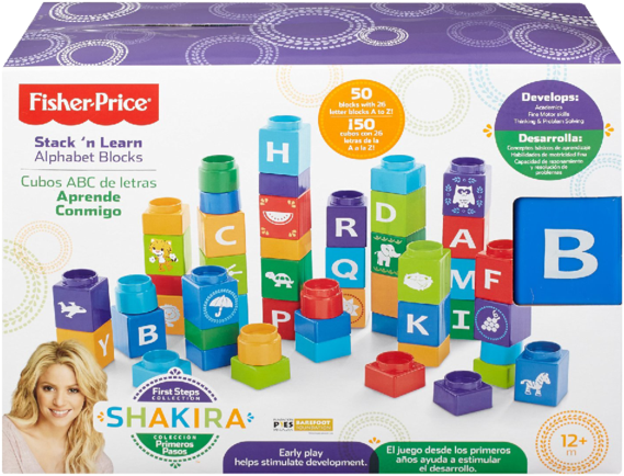 Fisher Price Shakira First Steps Collection Alphabet - Fisher-price First Steps Kick And Play Piano Gym, White (600x600), Png Download