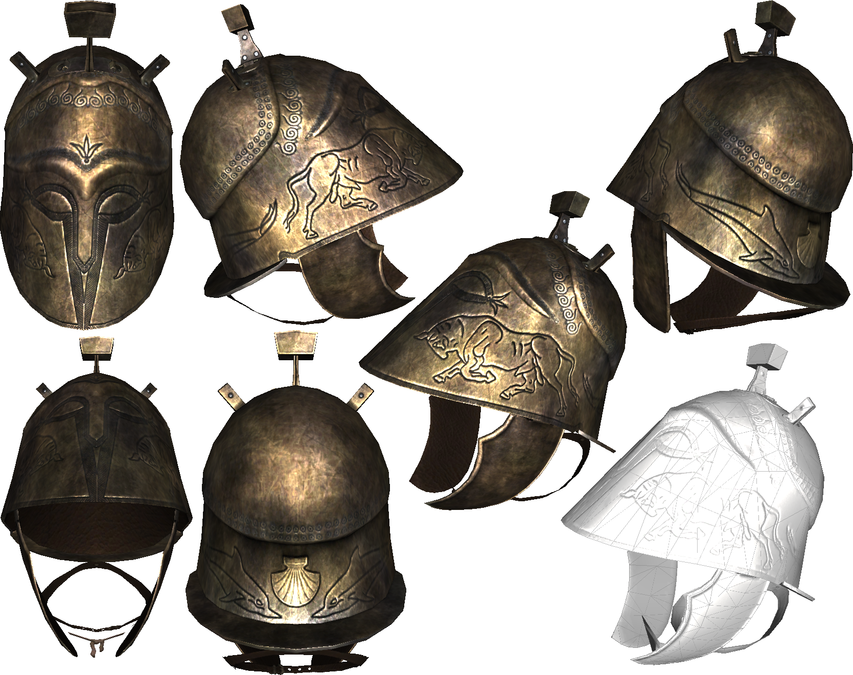 Helmet Type E - Skyrim Corinthian Helmet Mod (1669x1321), Png Download