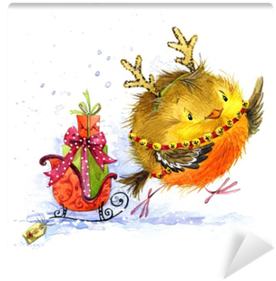 New Year Watercolor Hand Drawn Illustration - New Year (400x400), Png Download