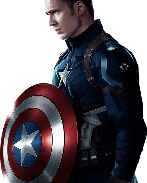 Captain America Logo Jacket - Captain America (570x708), Png Download
