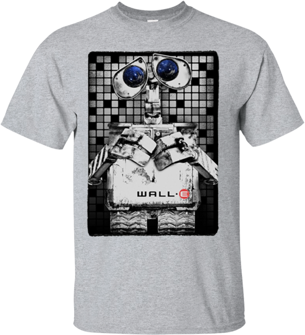 Pixar Wall-e Tile Portrait Graphic T Shirt Hoodie Sweater - T-shirt-wall-e-starry-eyed (1155x1155), Png Download