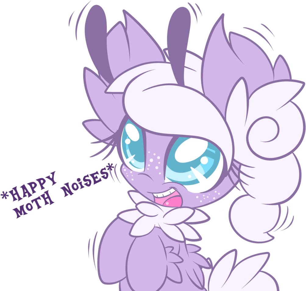 Lorehoshiko, Cute, Descriptive Noise, Filly, Freckles, - Moth Pony (1024x1024), Png Download