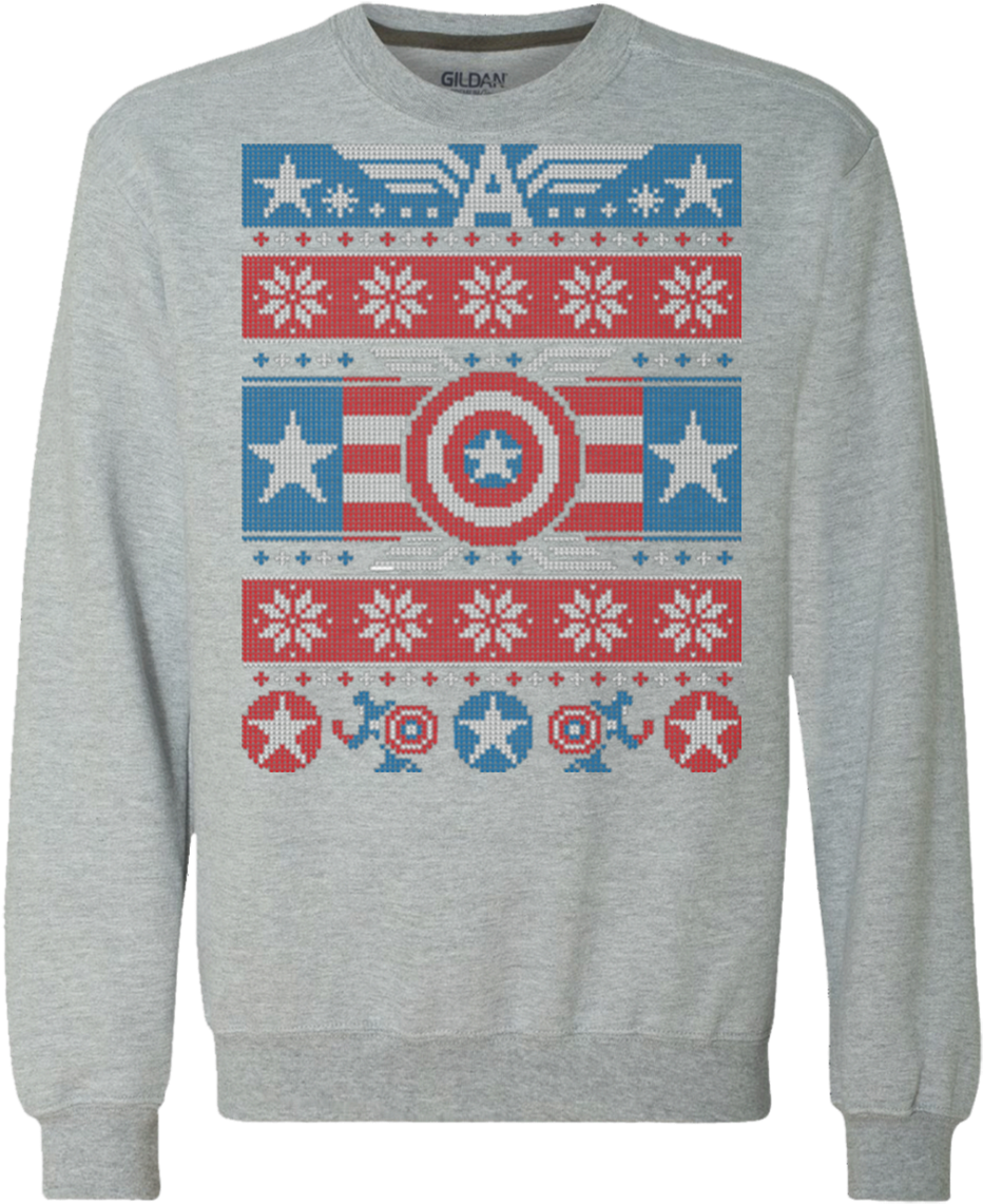 Winter Soldier Premium Crewneck Sweatshirt - Badass Superhero Heavyweight Crewneck Sweatshirt 9 (1155x1155), Png Download