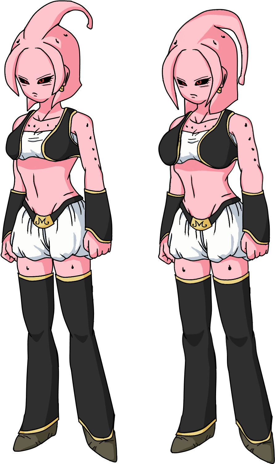 Majin Buu Vegeta Dragon Ball Goku Female - Female Majin Buu (974x1580), Png Download