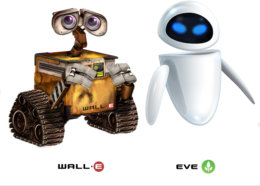 Imágenes De Wall E Con Fondo Transparente, Descarga - Wall E And Eve (900x843), Png Download