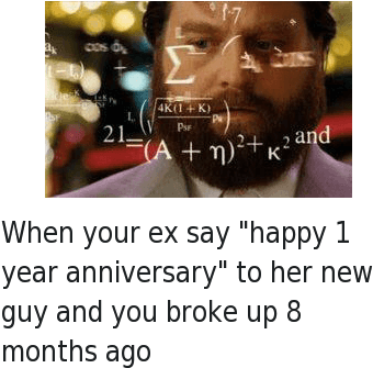 Ex's, Relationships, And Ups - Your Ex Post Happy Anniversary To Her New Guy But Yall (400x393), Png Download