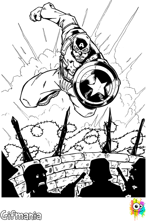 Captain America - Capitan America Bianco E Nero (480x720), Png Download