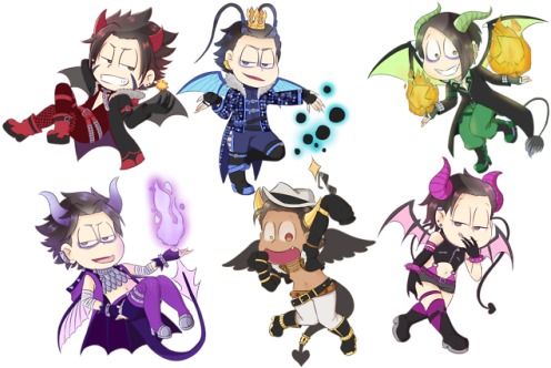 3 - Osomatsu San Akuma Riders (500x338), Png Download