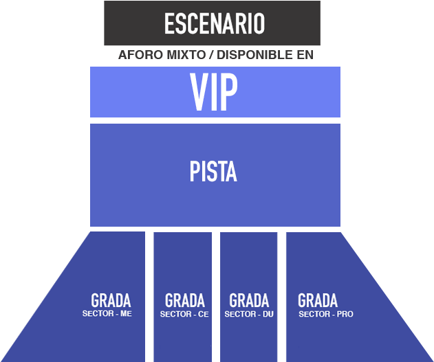 Aquí Tienes El Plano Del Recinto Con Todos Los Sectores - Cobalt Blue (657x566), Png Download