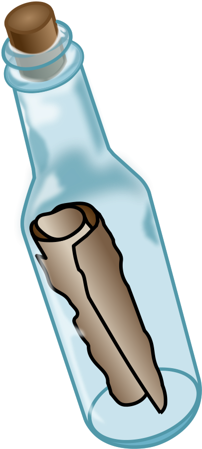 Message In A Bottle Clipart Png For Web (405x900), Png Download