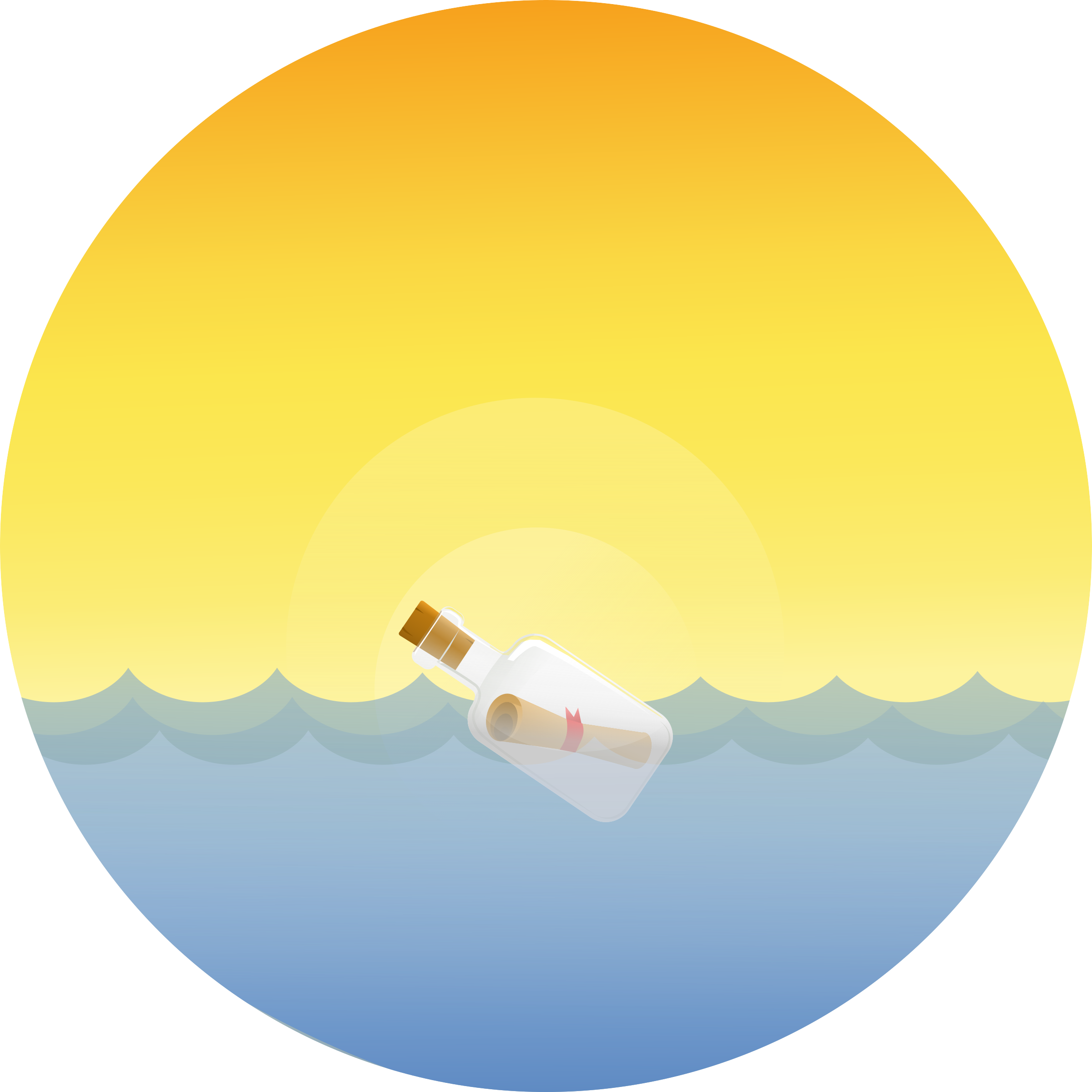 This Free Icons Png Design Of Message In The Bottle (2400x2400), Png Download