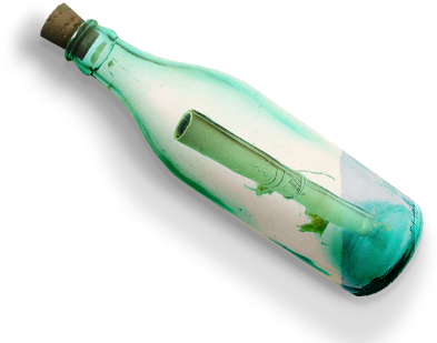 Message In A Bottle Png (420x311), Png Download