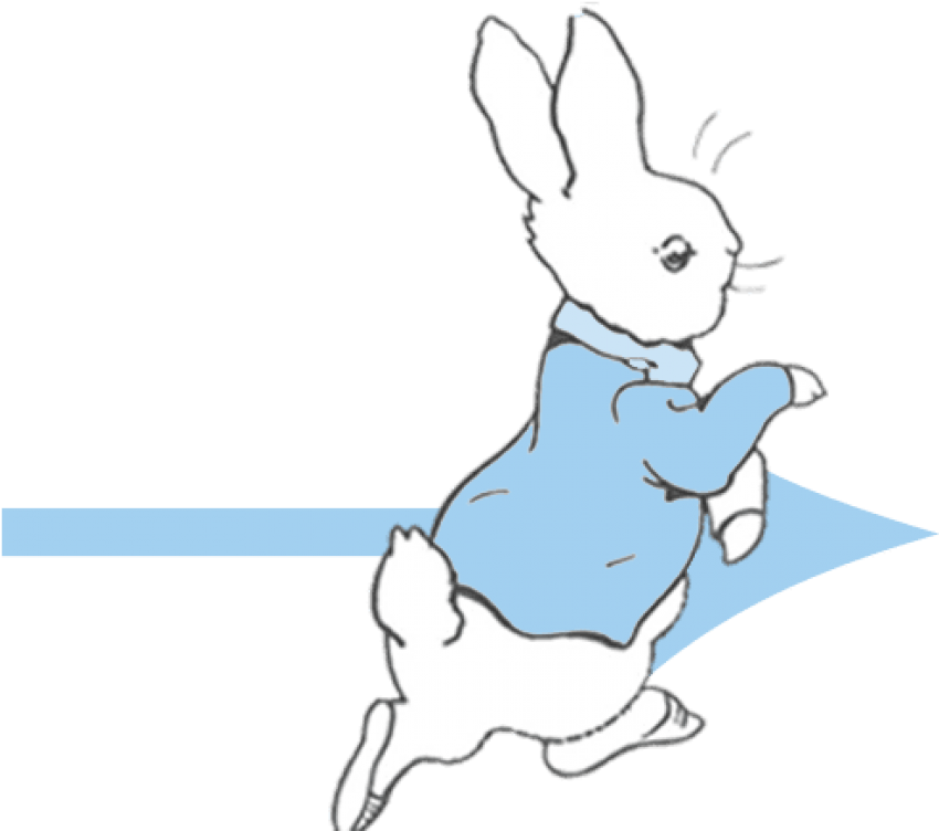 Peter And His Friends, We Therefore Felt It Was Only - Peter Rabbit Wall Clock (552x654), Png Download
