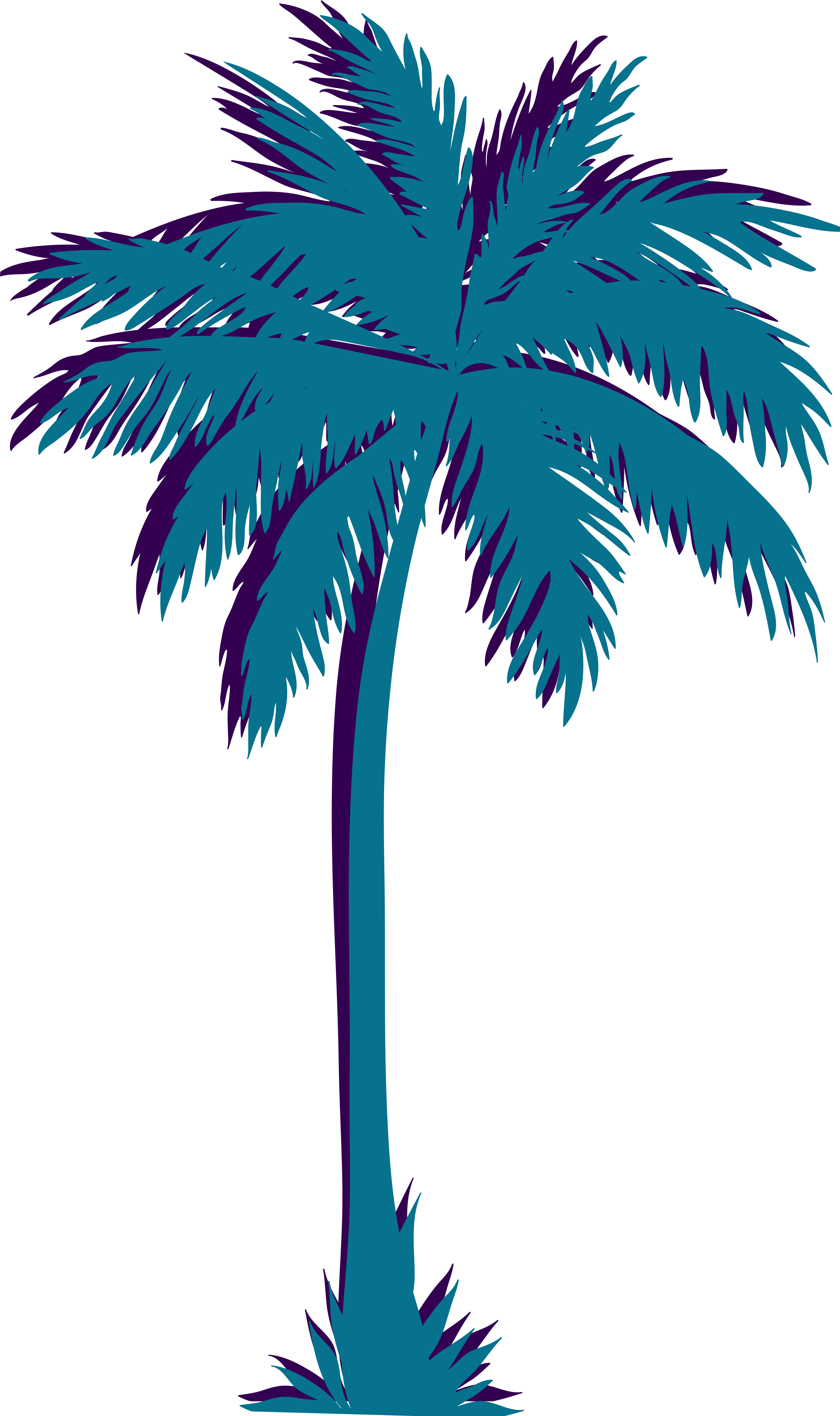 Click To Add Or Remove Any Object To Your Canvas - Single Palm Tree Silhouette (4738x8000), Png Download