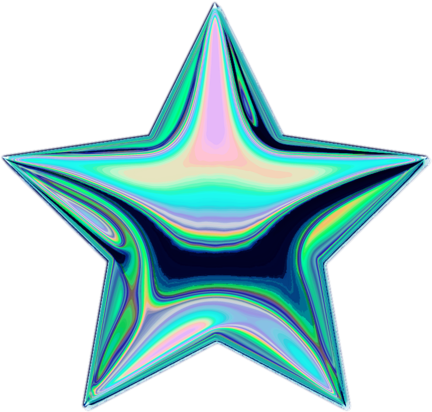 Star Holo Holographic Tumblr Vaporwave Aesthetic Colorf - Vaporwave Transparent Aqua (1024x1024), Png Download