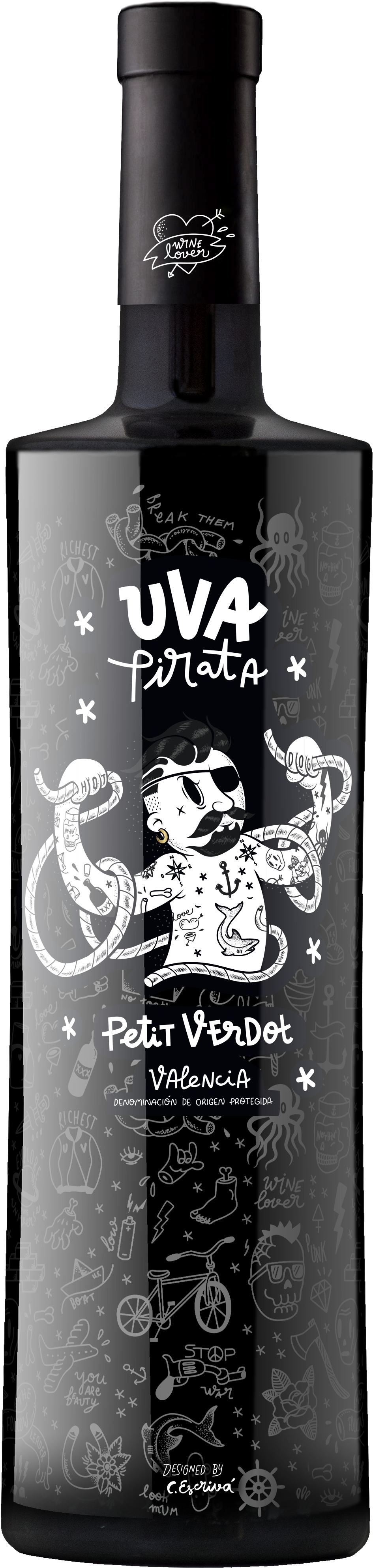 Pirate Grape Only Serigraphy - Uva Pirata Petit Verdot (3456x4608), Png Download