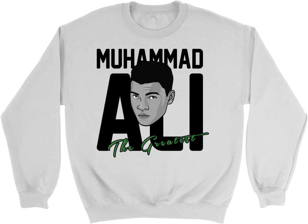 Muhammad Ali Face Sweatshirt - American Pit Bull Ugly Christmas Sweater. Unisex Sweatshirt. (1024x1024), Png Download