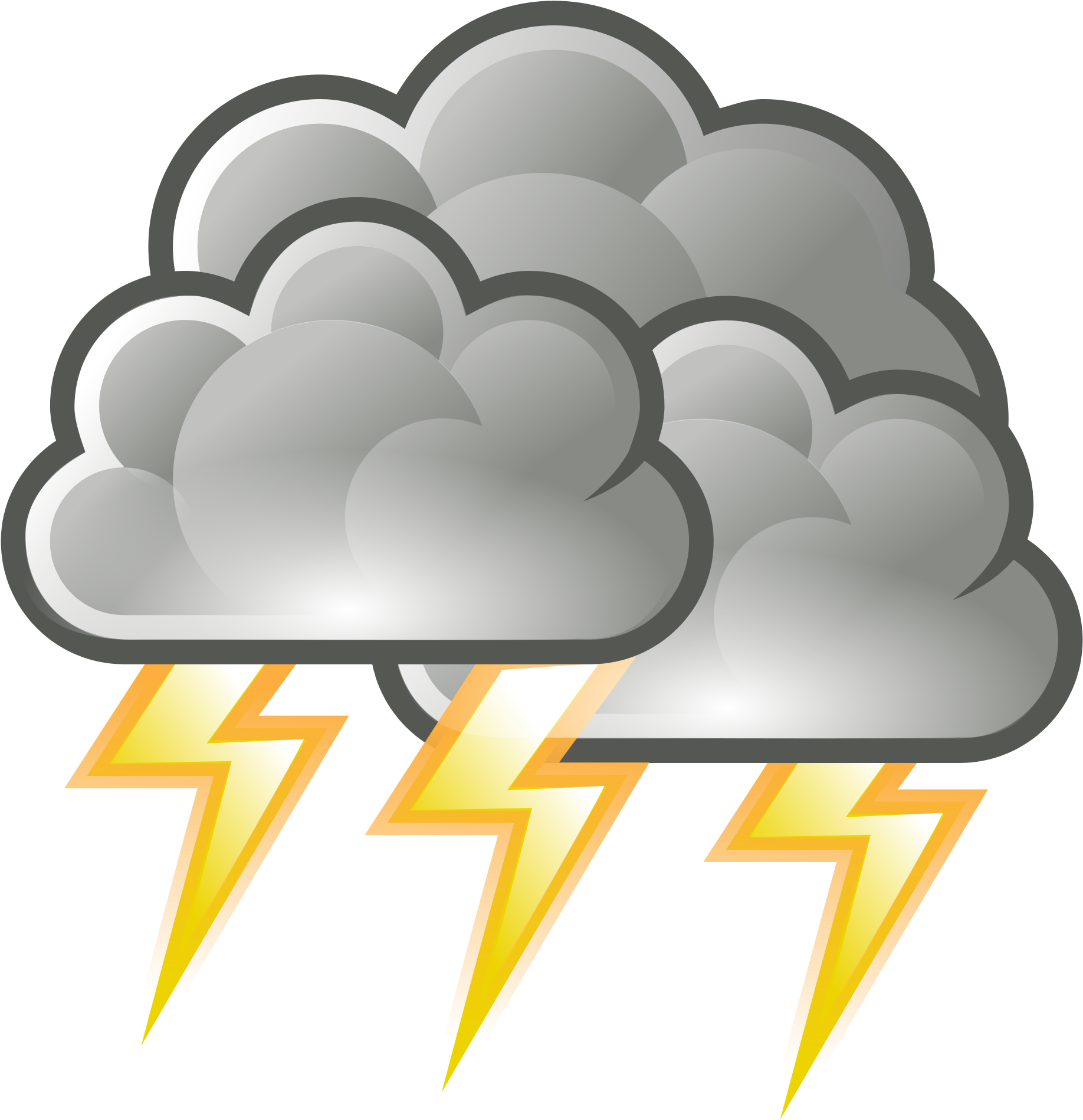 Graphic Free Library Thunder Drawing Stormy Weather - Weather Storm (2000x2000), Png Download